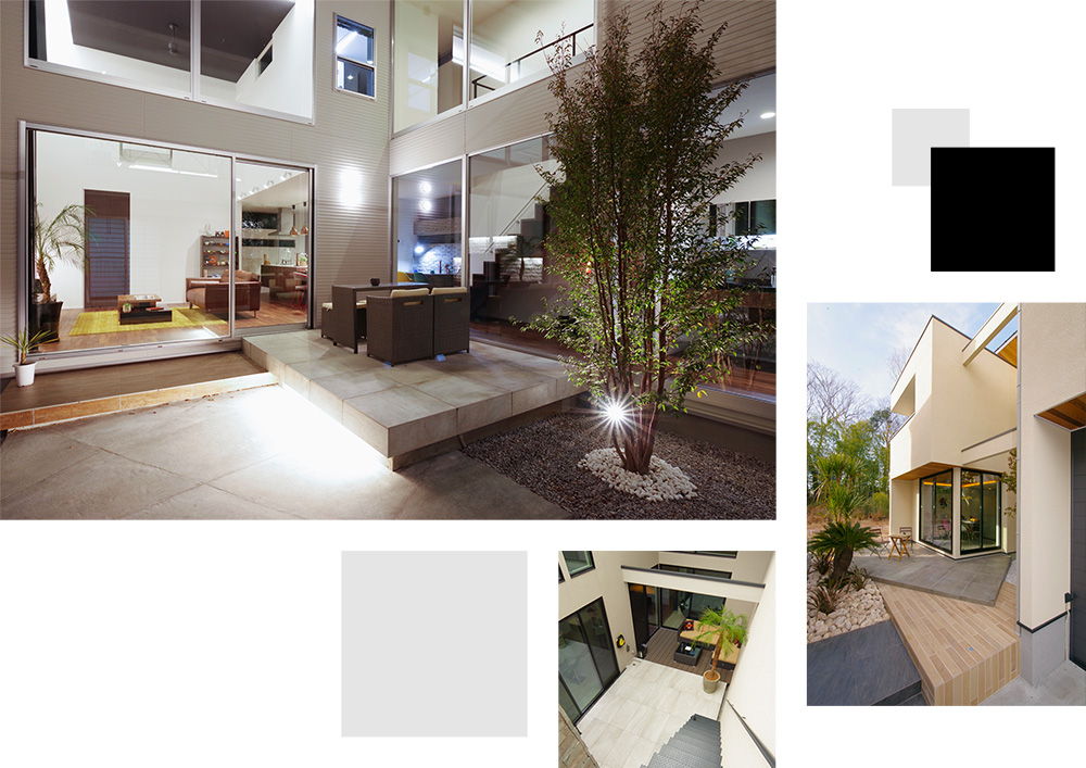 中庭のある暮らし 埼玉県の注文住宅 デザイナーズハウスの設計は一級建築士事務所ビー エル ビルド 川越市 さいたま市